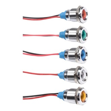 5 metal LED indicator light, 3-220V with