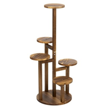 ДЕРЕВЯННАЯ ПОДСТАВКА ДЛЯ РАСТЕНИЙ НА КЛУМБЕ 6 ЯРУСОВ