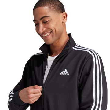 Dres męski adidas Basic 3-Stripes Fleece czarny IJ6067 L