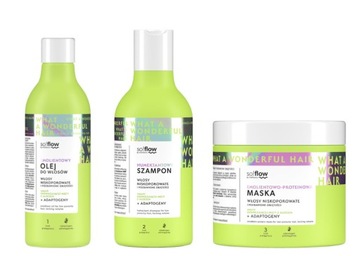 SO!FLOW ZESTAW WŁ NISKOPOROWATE OLEJ/SZAMPON/MASKA