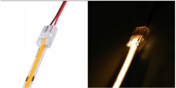 Однопорный разъем разъема с кабелем для светодиодных лент Cob 8 мм IP20