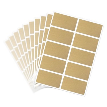 Zdrapki naklejki złote prostokątne 42x23mm x100