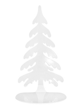 CHOINKA z metalu OZDOBA ŚWIĄTECZNA dekoracja 30cm biała
