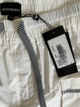 EMPORIO ARMANI spodenki szorty męskie białe r. M/L