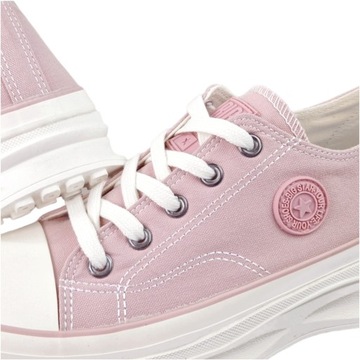 Trampki Damskie Big Star tenisówki Na Platformie różowe buty NN274129 41