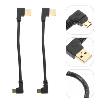 Кабель-переходник USB Micro, угловой, короткий