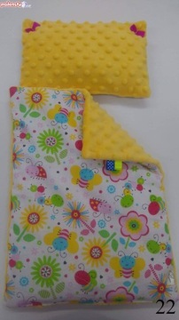 Деревянная колыбелька для кукол МИНКИ + постельное белье ХЛОПОК.