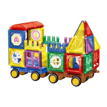 МАГНИТНЫЕ БЛОКИ 3D МАГНИТНЫЙ ОБРАЗОВАТЕЛЬНЫЙ ПОЕЗД СТРОИТЕЛЬСТВО ПОЕЗДА БОЛЬШОЙ