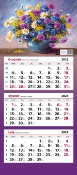 Календарь 2025, трехчастный 2025, микс узоров, 36 настенных узоров