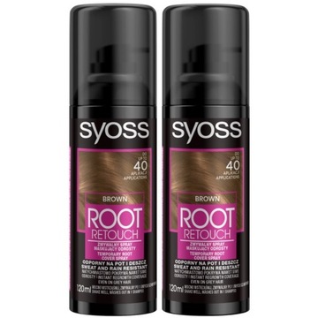 Syoss Root Retoucher Maskowanie Odrostów Brąz x2