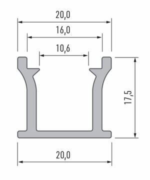 Zaślepka do profilu LED RUNO wodoodpornego IP65