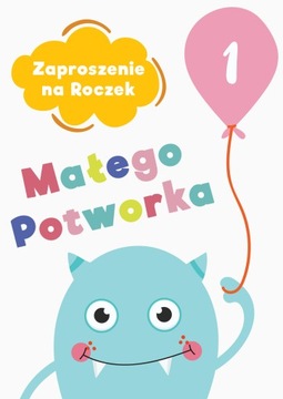 ZAPROSZENIE ZAPROSZENIA ROCZEK Mały Potworek