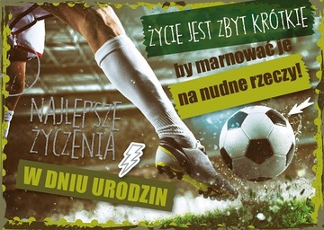 Kartka urodzinowa dla piłkarza z życzeniami GM586