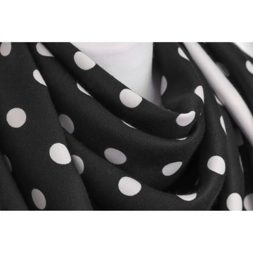 CHUSTA DAMSKA SZAL SZALIK DAMSKI DOTTY DREAM BLACK