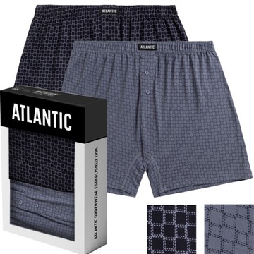 ATLANTIC bokserki męskie 2-PACK luźne 2MBX szorty wielopak M