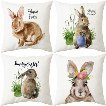 4 X Wielkanoc Poszewka Jasiek Easter Zajączek Ja