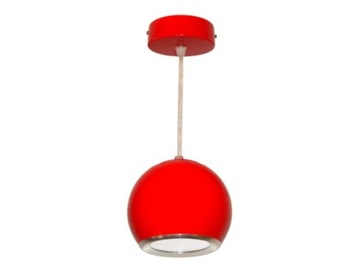 LAMPA WISZĄCA LED POWER 7W CZERWONA 4000K-BIAŁA