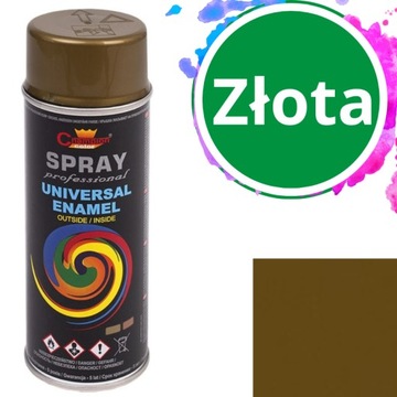 Farba uniwersalna Spray Champion 400 ml Złota