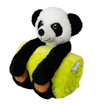 Kocyk Carol 01 Panda limonkowy MATEX 85x100