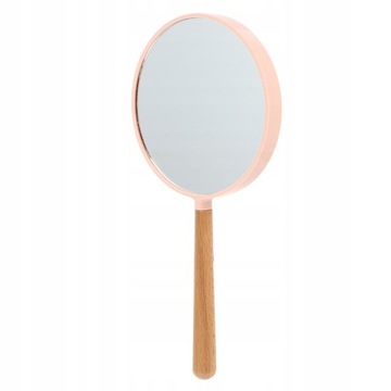 1pc Drewna lusterko do makijażu Okrągłe lusterko