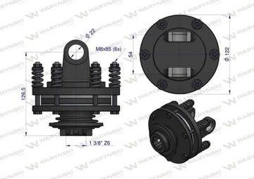 Фрикционная муфта ВОМ серии 1R 300 Нм - 1 3/8 Z6