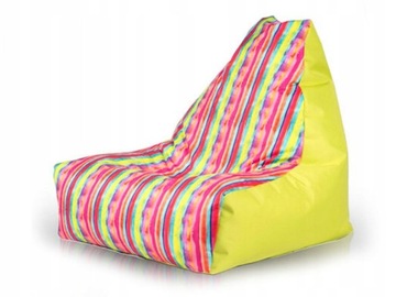 75X70 ŻÓŁTA WZORZYSTA PUFA SAKO KOLOROWY WOREK