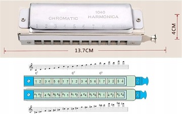 Harmonijka diatoniczna Blues Harmonica 10 otworów