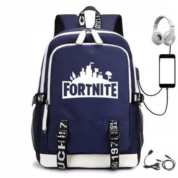 FORTNITE PLECAK TORNISTER SZKOLNY MŁODZIEŻY USB