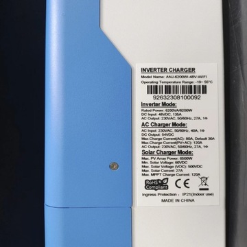 6,2 кВт, 230 В, солнечный инвертор, 6500 Вт, гибридный автономный аккумулятор, 6 кВт, 48 В, Wi-Fi