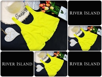 RIVER ISLAND KANARKOWY CROP TOP r 34