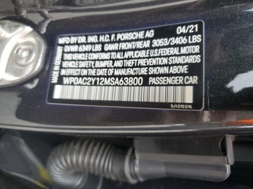 Porsche 2021 Porsche Taycan Turbo 2021, AWD, nie podlega akcyzie, od ubezpieczalni, zdjęcie 11