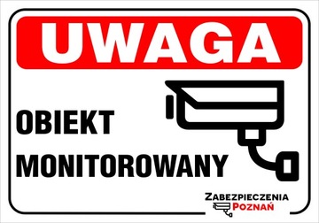 MONITORING KAMERY TABLICA OBIEKT MONITOROWANY DUŻA