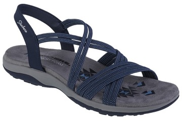 Damskie sandały Skechers Reggae Slim - Turn It Up 163117-NVY r.38
