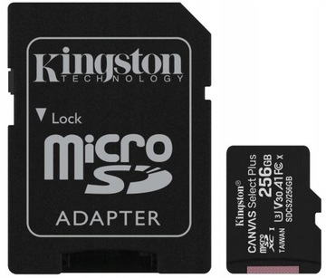 Карта памяти Canvas Select Plus microSD 256 ГБ, адаптер 100/85 МБ/с