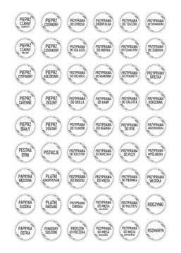 Этикетки для специй круглые, ШИРИНА 3СМ, 234 шт.
