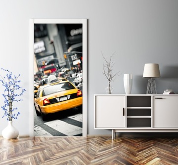 TAXI NEW YORK ULICA DEKORACYJNA OKLEINA NA DRZWI