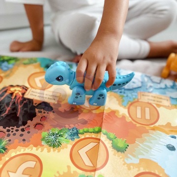 Конструктор 2в1 Динозавры Настольная игра + кубики 46 шт. ВУПИ