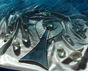 Современный стеклянный ангел Тиффани из стали