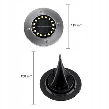 СОЛНЕЧНЫЕ САДОВЫЕ ЛАМПЫ СВЕТОДИОДНЫЕ ДИСКИ 6 шт.