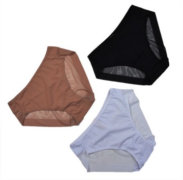 3-PAK MAJTKI DAMSKIE FIGI TRANSPARENTNE Z SIATK XL