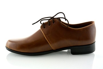 ПОЛЬСКИЕ КОРИЧНЕВЫЕ ТОРЖЕСТВЕННЫЕ ТУФЛИ, ГЛАДКИЕ 28
