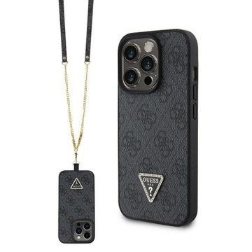 CZARNA OBUDOWA OCHRONNA CASE Z LOGIEM GUESS DO APPLE IPHONE 15 PRO MAX 6.7