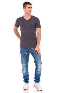 SPODNIE JEANS MĘSKIE CIPO BAXX SLIM FIT PRZETARCIA