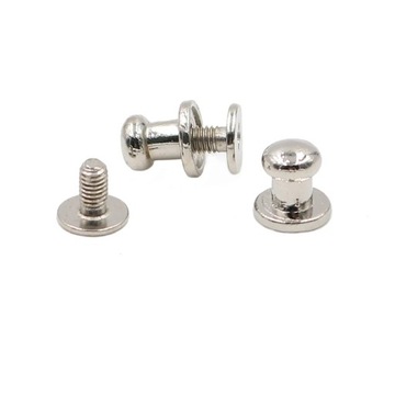 6*8 мм 100 комплектов заклепок с металлическими винтами на задней стороне пятен для изделий из кожи