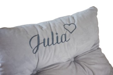 Polštář na houpačka z veluru Montessori XL Personalizovaná Výšivka Jméno
