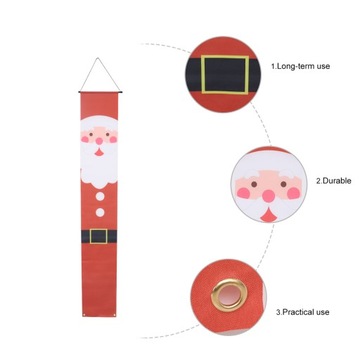 Рождественская зимняя занавеска на дверь