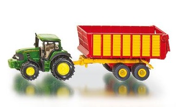 SIKU 1650 TRAKTOR JOHN Z PRZYCZEPĄ SILAGE