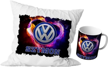 ZESTAW FANA VW KUBEK 330 ML+PODUSZKA+IMIĘ PREZENT