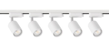 Oświetlenie Szynowe LED 5x Lampa Reflektor GU10 Szynoprzewód 3m 1-Fazowy
