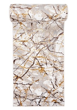 Chodnik GOLDEN MZ34D Cream Dwupoziomowy Połysk Nowoczesny szer. 100cm